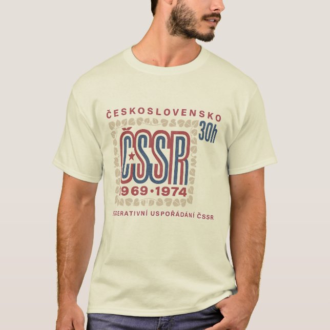 Camiseta Vintage Czechoslovak ČSSR Stamp Artwork (Anverso)