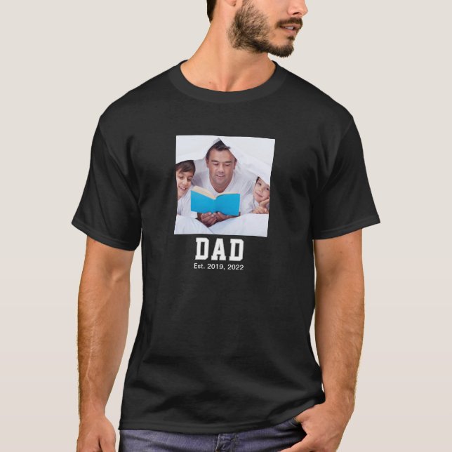 Camiseta Vintage Dad Established Gift Photo (Anverso)