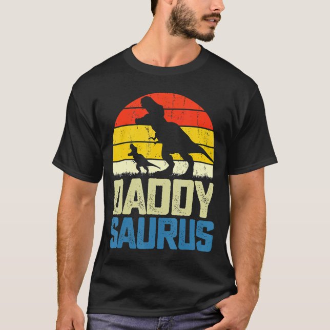 Camiseta Vintage Daddysaurus Fathers Day (Anverso)