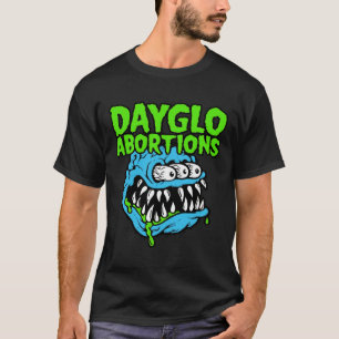 Camiseta Vintage Dayglo Aborta Banda De Regalo De Rock Para