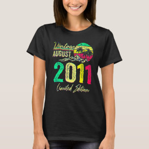 Camiseta Vintage de 11 años agosto 2011 11º cumpleaños