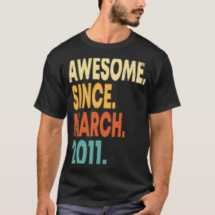 Camiseta Vintage de 12 años marzo 2011 12th Birthday Boy