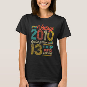 Camiseta Vintage de 13 años 2010 13º cumpleaños