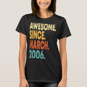 Camiseta Vintage de 17 años marzo 2006 17th Birthday Boy