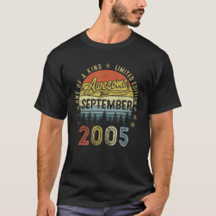 Camiseta Vintage de 17 años septiembre 2005 17º cumpleaños