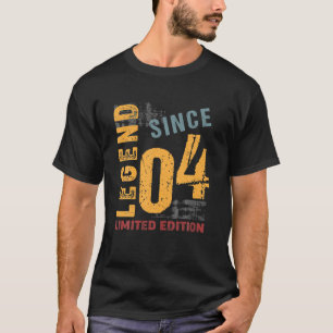 Camiseta Vintage De 18 Años 2004 Decoración De 18 Años