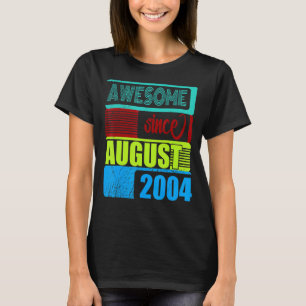 Camiseta Vintage de 18 años 2004 Nacido en Agosto Fantastic