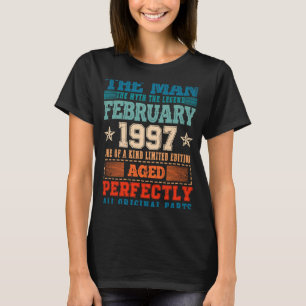 Camiseta Vintage de 1997 Febrero de 1997 26º cumpleaños
