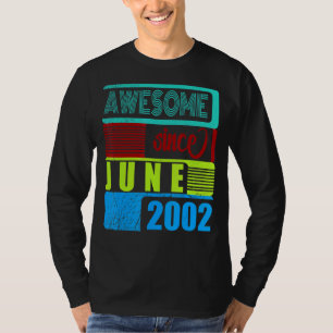 Camiseta Vintage de 20 años de edad 2002 Nacido en Junio Fa