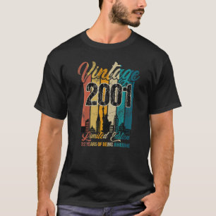 Camiseta Vintage de 22 años 2001 Fiesta de cumpleaños númer