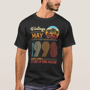 Camiseta Vintage de 24 años Mayo 1998 24º cumpleaños