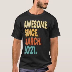 Camiseta Vintage de 2 años marzo 2021 Segundo cumpleaños ni