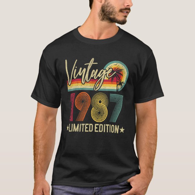 Camiseta Vintage de 35 años 1987 35th Bday (Anverso)