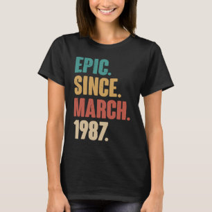 Camiseta Vintage de 36 años 1987 Cumpleaños 36 Decoración