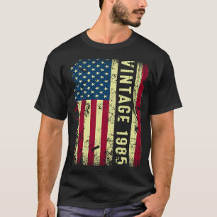Camiseta Vintage de 38 años 1985 Bandera estadounidense 38º