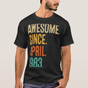 Camiseta Vintage de 40 años abril 1983 40º cumpleaños 2