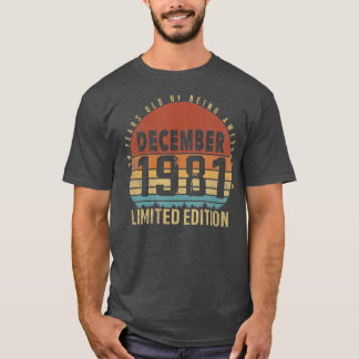 Camiseta Vintage de 40 años diciembre de 1981