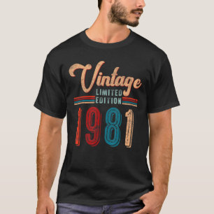 Camiseta Vintage de 41 años 1981 41º cumpleaños