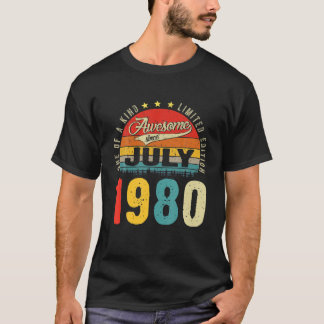 Camiseta Vintage de 41 años julio 1980 Edición limitada 41S
