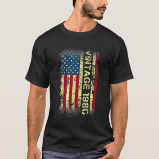 Camiseta Vintage de 42 años de edad Bandera estadounidense