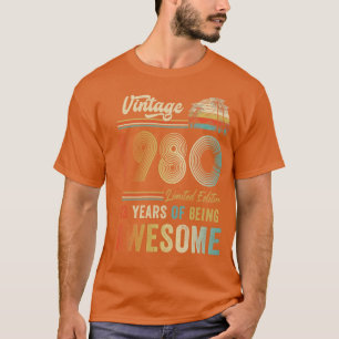 Camiseta Vintage de 43 años 1980 43º cumpleaños mujeres