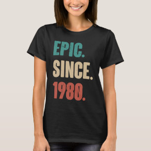 Camiseta Vintage de 43 años 1980 Cumpleaños 43 Decorati