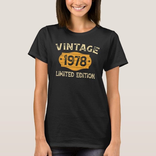 Camiseta Vintage de 44 años 1978 44º cumpleaños (Anverso)