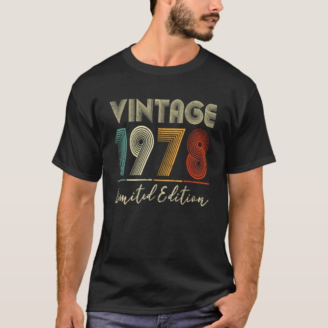 Camiseta Vintage de 45 años 1978 45th Bday (Anverso)