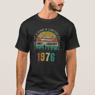 Camiseta Vintage de 45 años enero 1976 45th Birthday Gi