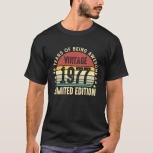 Camiseta Vintage de 46 años 1977 46º cumpleaños