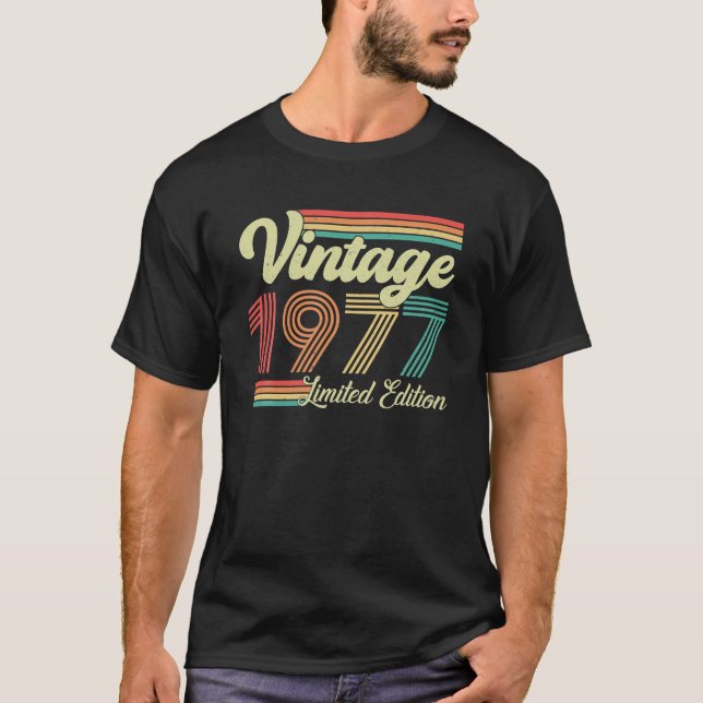 Camiseta Vintage De 46 Años Nacido En 1977 46 (Anverso)
