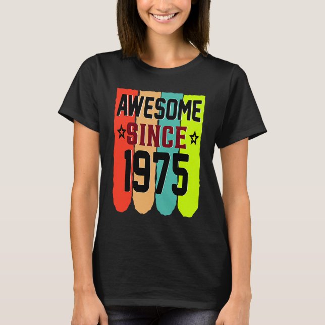 Camiseta Vintage de 48 años 1975 48º cumpleaños (Anverso)