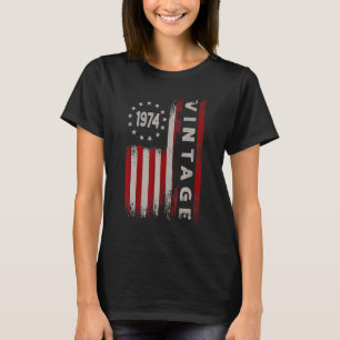 Camiseta Vintage de 48 años de edad Bandera estadounidense