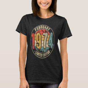 Camiseta Vintage de 49 años Febrero 1974 49th Bi
