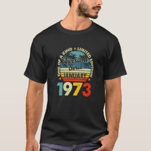 Camiseta Vintage de 50 años enero 1973 50º cumpleaños Re