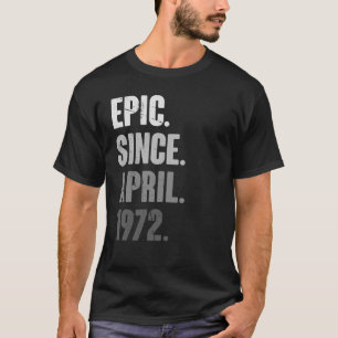 Camiseta Vintage de 51 años de edad 1972 Abril cumpleaños 5