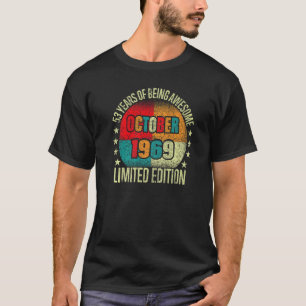 Camiseta Vintage de 53 años octubre 1969 Cumpleaños