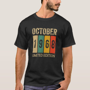 Camiseta Vintage de 54 años Octubre 1968 Octubre Nacimiento