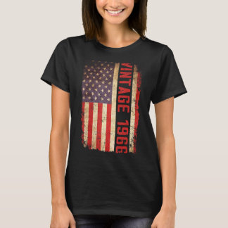Camiseta Vintage de 57 años de edad 1966 Bandera estadounid