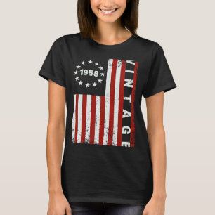 Camiseta Vintage de 64 años 1958 Bandera estadounidense 64t