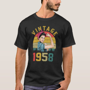 Camiseta Vintage de 65 años 1958 65º cumpleaños para mujere