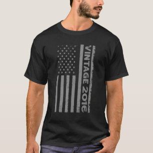 Camiseta Vintage de 6 años 2016 Bandera estadounidense 6º n