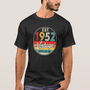 Camiseta Vintage de 70 años Bday 1952 70º cumpleaños