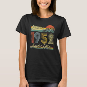 Camiseta Vintage de 70 años desde septiembre de 1952 70th B