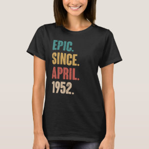 Camiseta Vintage de 71 años 1952 Cumpleaños 71 Decoración