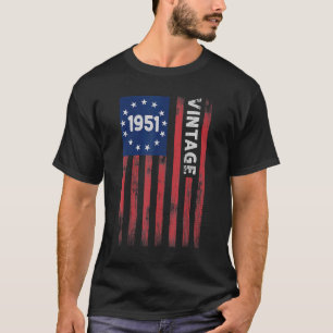 Camiseta Vintage de 71 años de edad Bandera estadounidense 