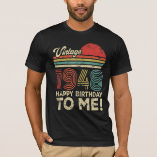 Camiseta Vintage De 74 Años De 1948 Feliz Cumpleaños Para M