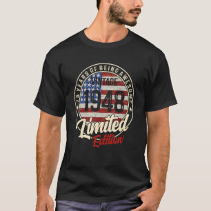Camiseta Vintage de 75 años 1948 75º cumpleaños 1