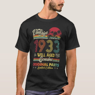 Camiseta Vintage de 89 años de edad 1933 Partes originales 
