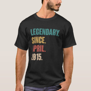 Camiseta Vintage de 8 años 2015 Cumpleaños 8 de abril de de